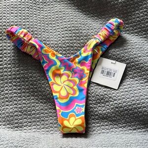 Colorful Floral Bikini Bottom NWT